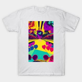 Popart Popculture Loving Hearts T-Shirt